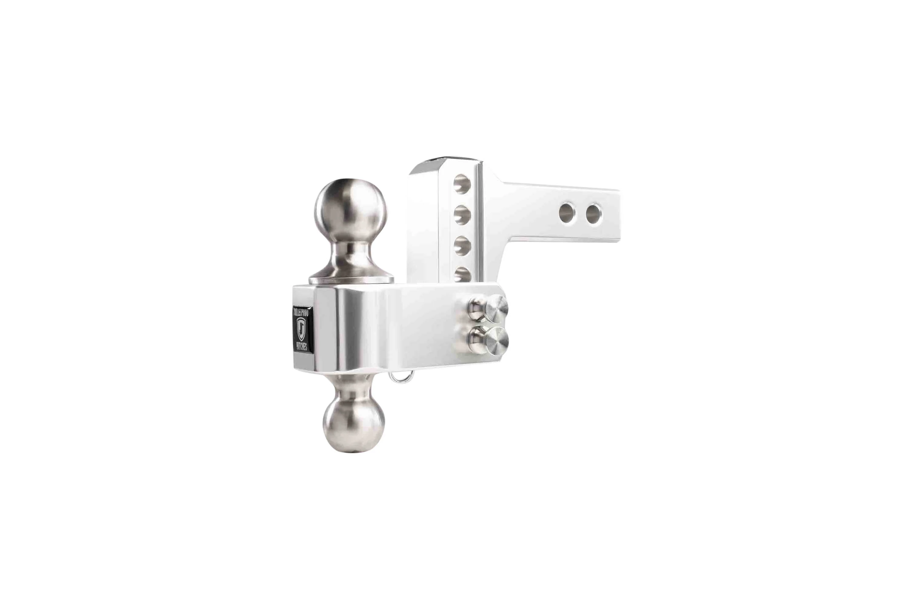 2.0" Aluminum Medium Duty Hitch 2" Drop/Rise w/ Stainless Steel Dual Ball - Image 8