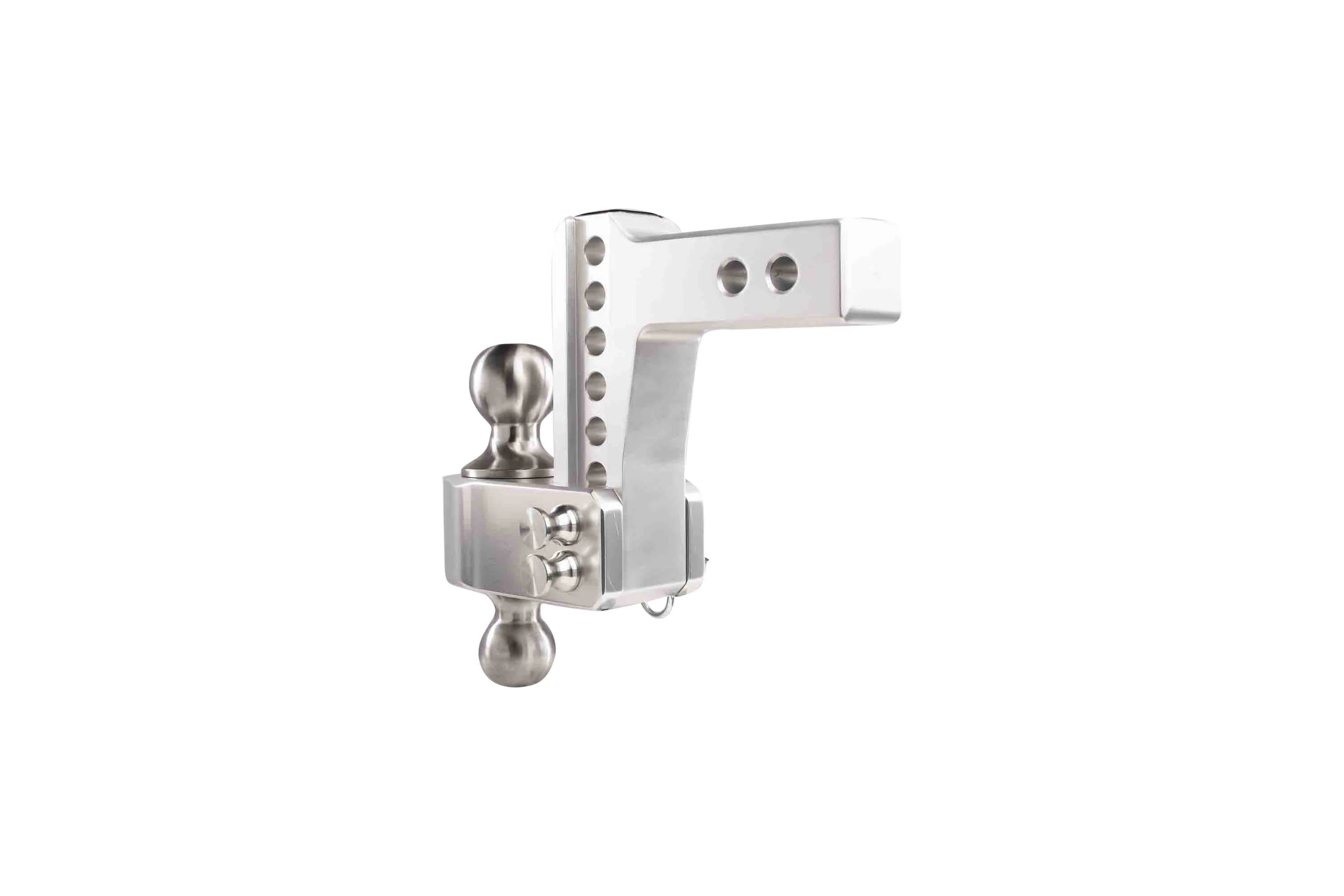 2.0" Aluminum Medium Duty 4" Drop/Rise Hitch w/ Stainless Steel Dual Ball - Image 17