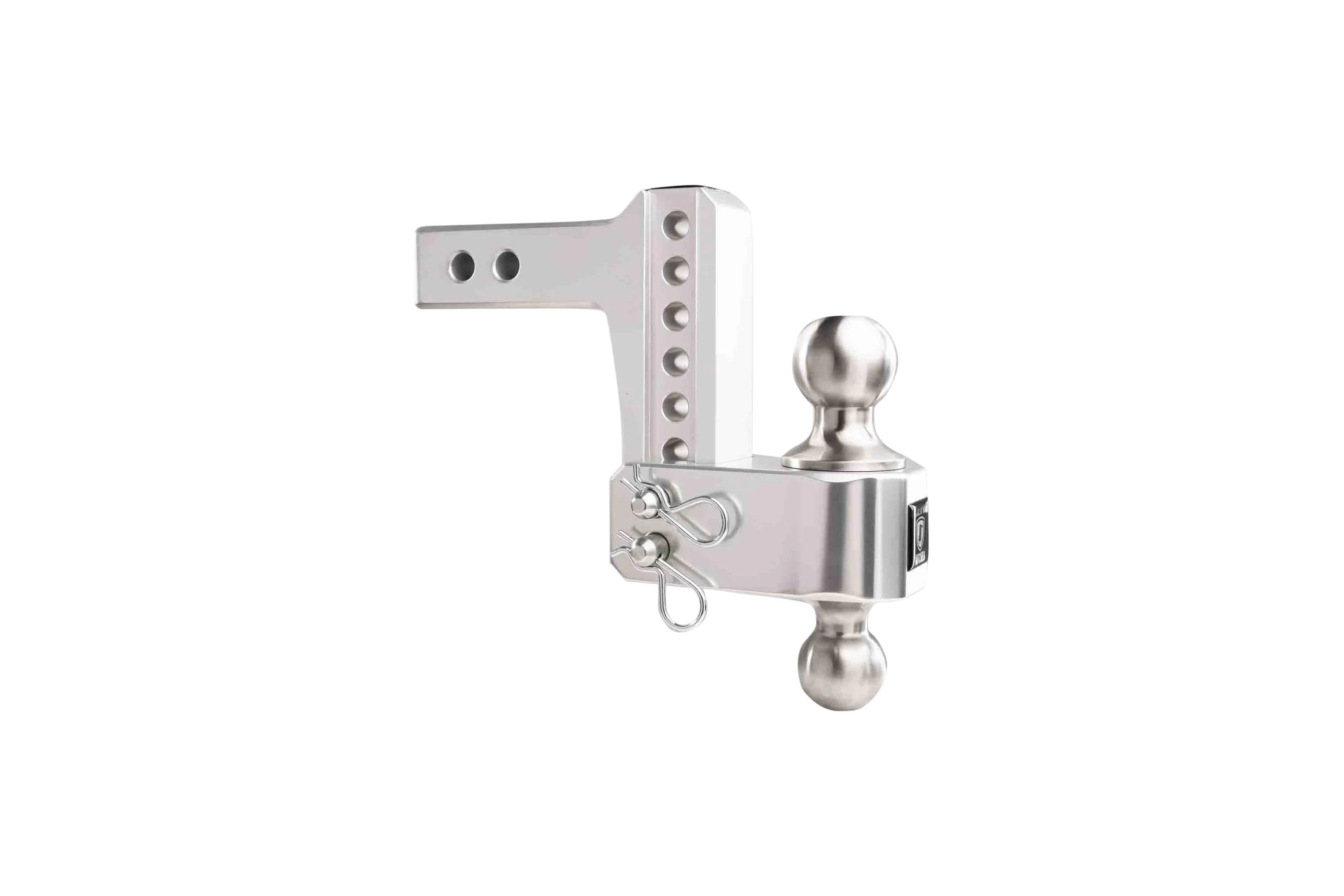 2.0" Aluminum Medium Duty 4" Drop/Rise Hitch w/ Stainless Steel Dual Ball - Image 33