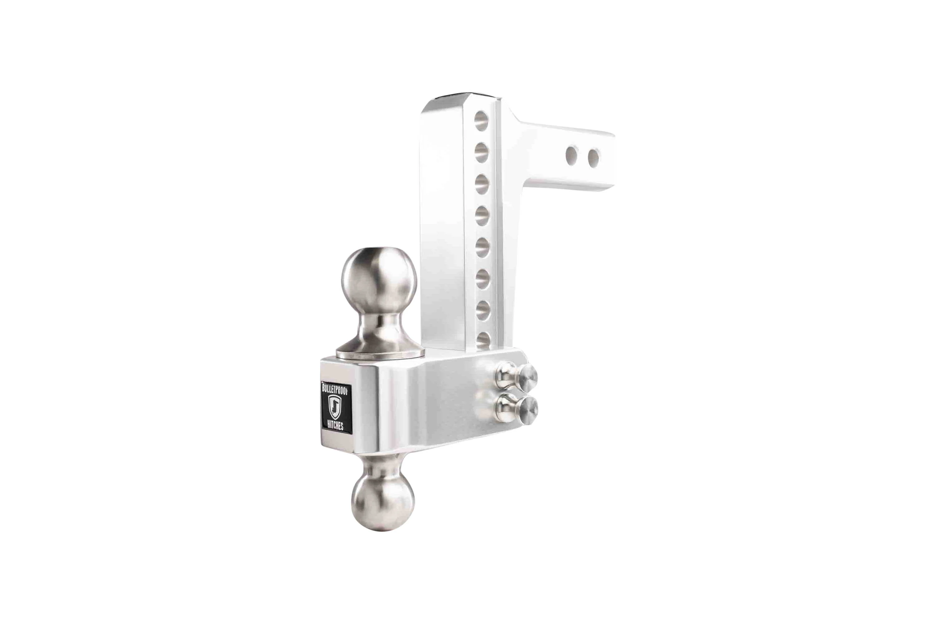 2.0" Aluminum Medium Duty Hitch 6" Drop/Rise w/ Stainless Steel Dual Ball - Image 8