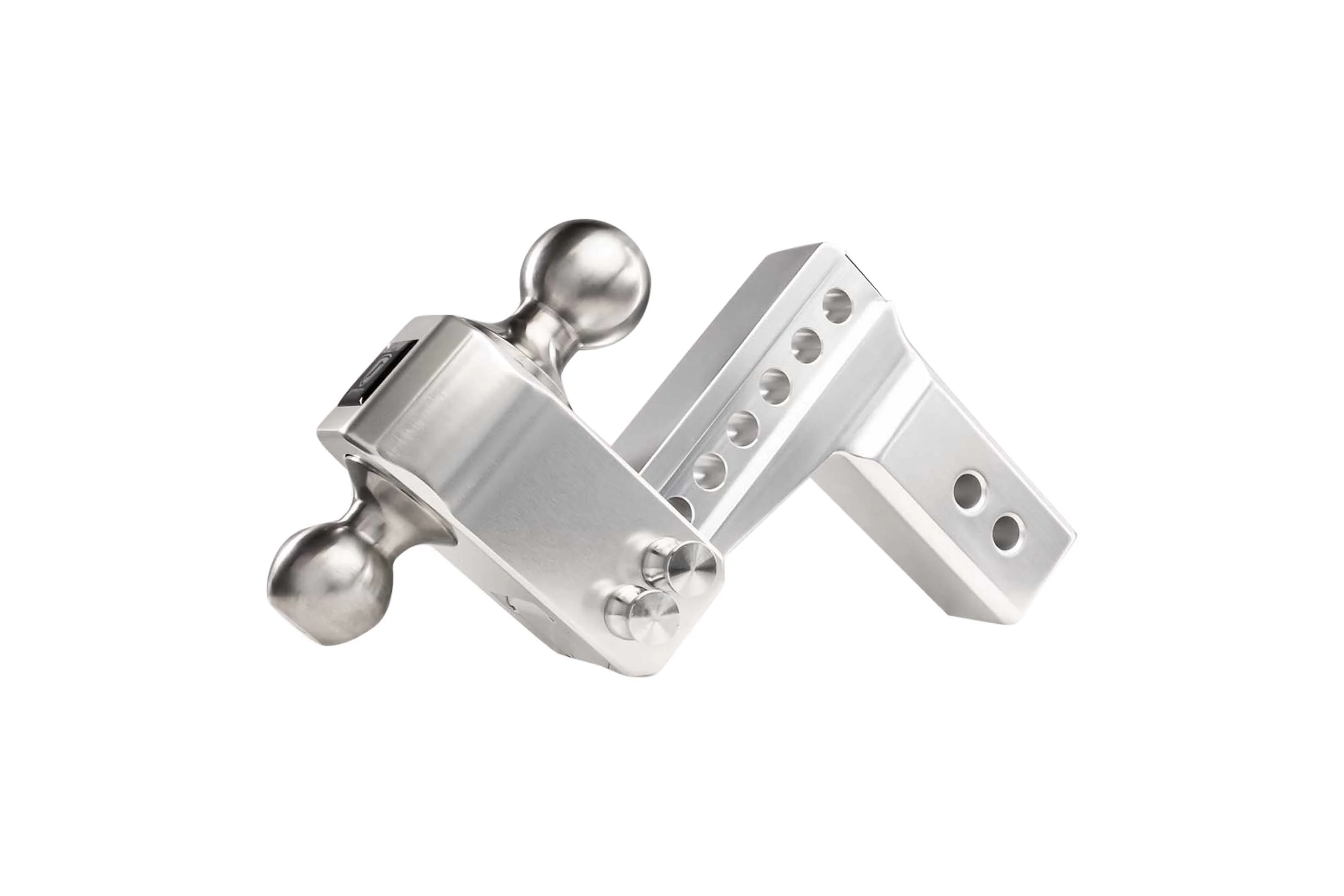 2.5" Aluminum Medium Duty Hitch 4" Drop/Rise w/ Stainless Steel Dual Ball - Image 5