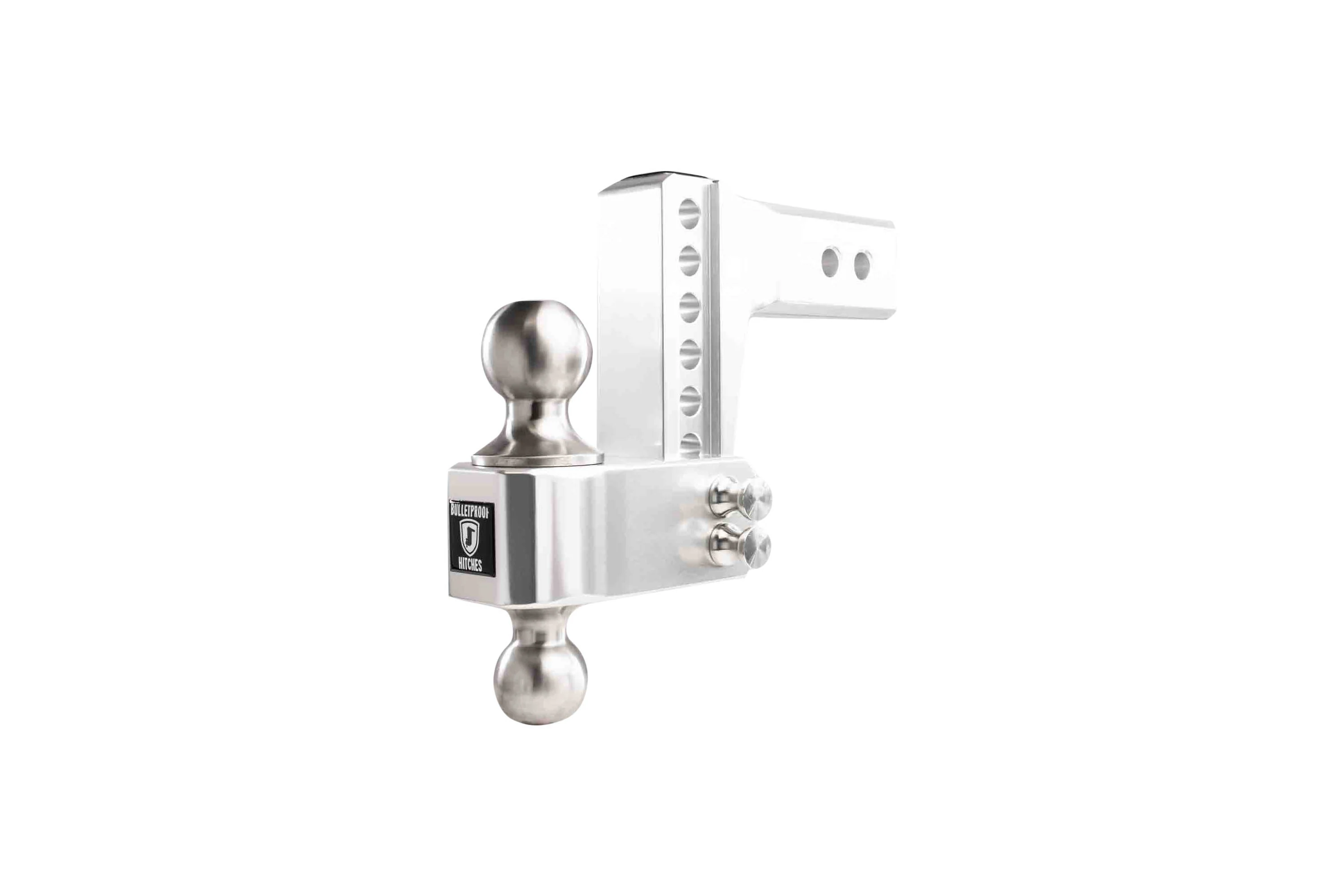 2.5" Aluminum Medium Duty Hitch 4" Drop/Rise w/ Stainless Steel Dual Ball - Image 8