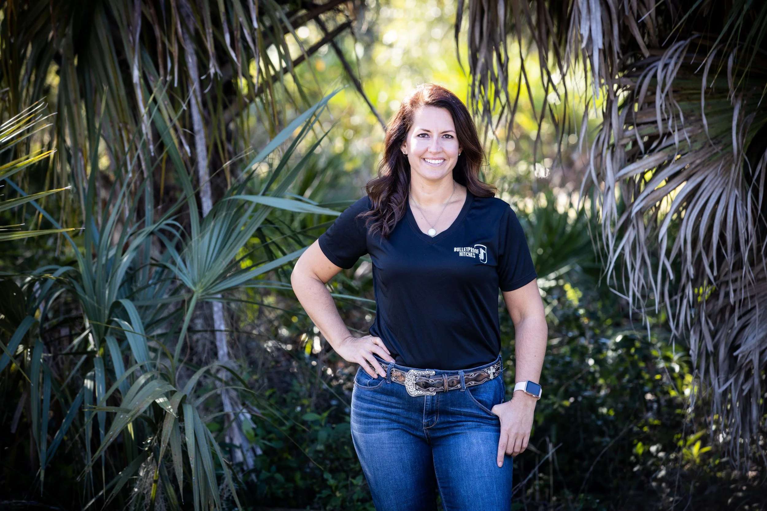 BulletProof Hitches Womens Dri-Fit V-Neck Shirt - Image 4